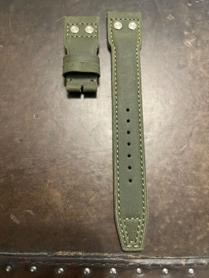 IWC Green Suede Strap for Deployant Clasp - IWC Watch Strap