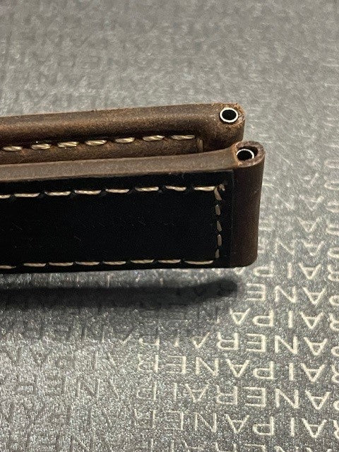 Panerai 24MM Dark Brown OEM Suede Strap  for Tang Buckle (24/22MM)