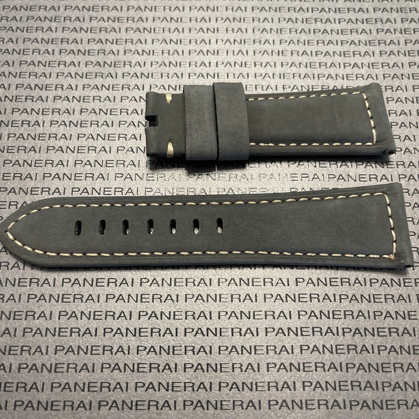 Panerai Gray Suede OEM Strap 26MM Lug for Tang Buckle (26/22MM)