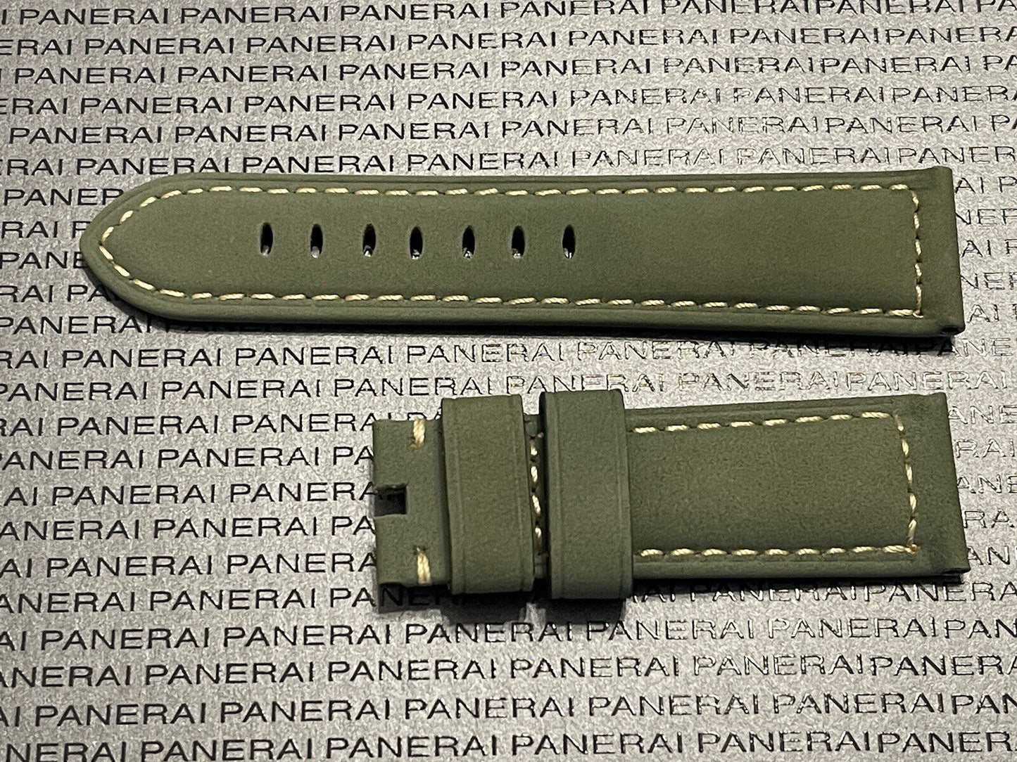 Panerai Mint Green Suede Strap for Tang Buckle
