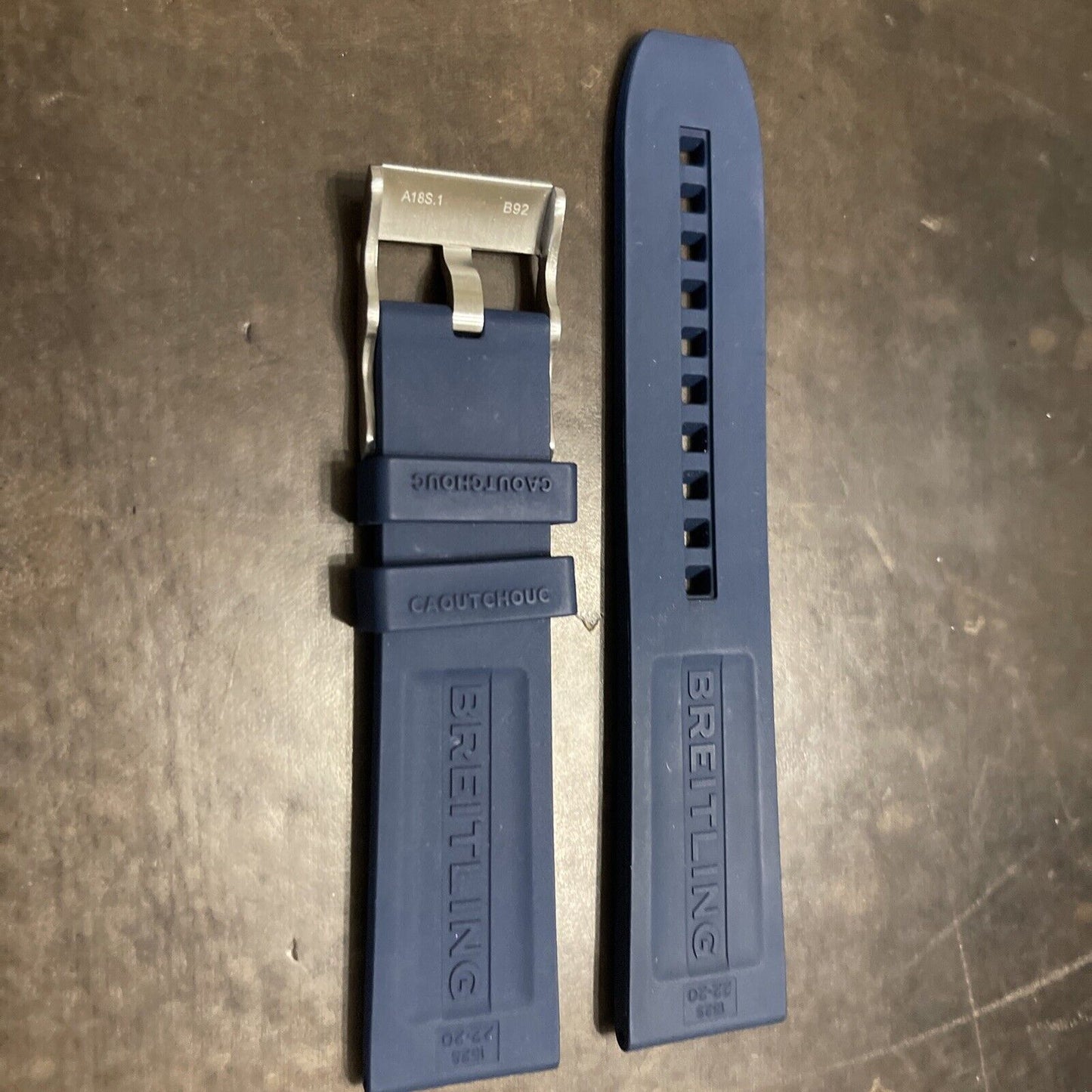 Breitling Rubber Watch Strap With OEM Tang Buckle