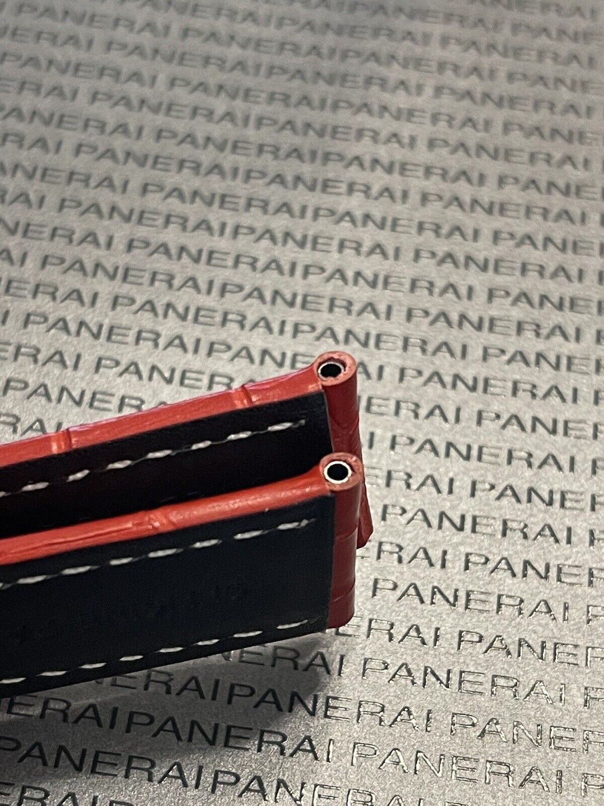 Panerai 24MM Red Alligator Strap for Tang Buckle (24/22MM)