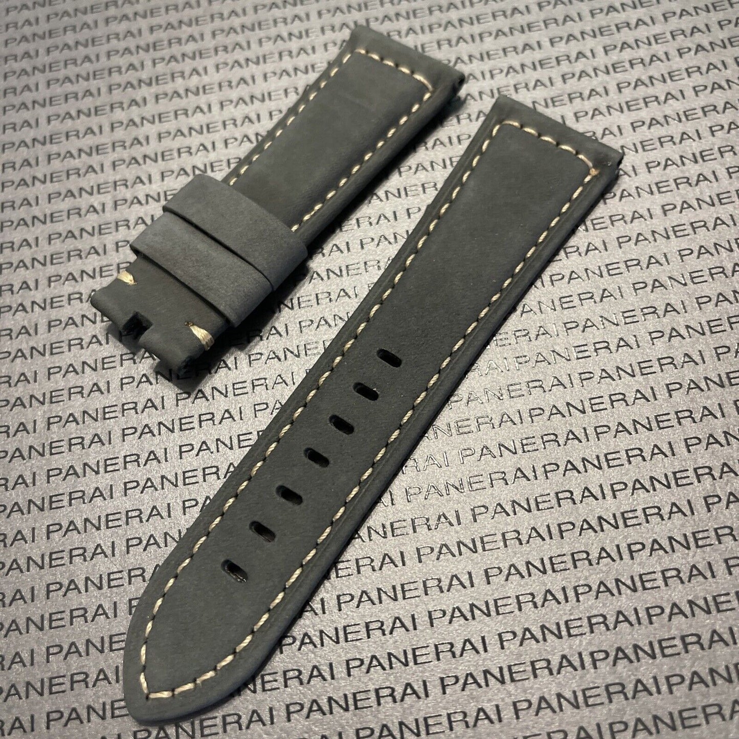 Panerai Gray Suede OEM Strap 26MM Lug for Tang Buckle (26/22MM)