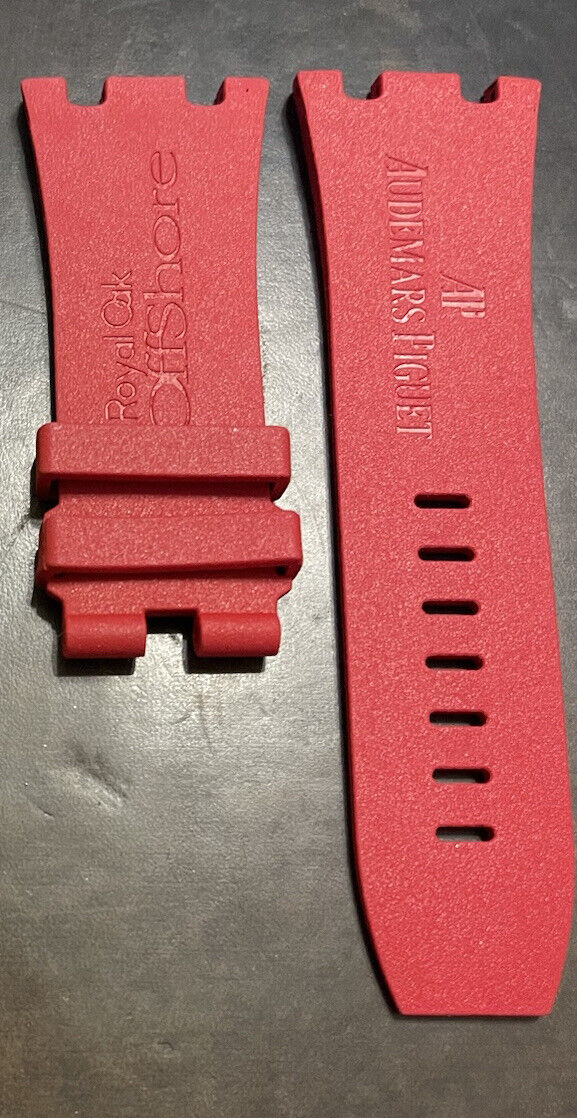 Audemars Piguet Diver 15703 OEM Red Rubber Tang Strap 28x24MM