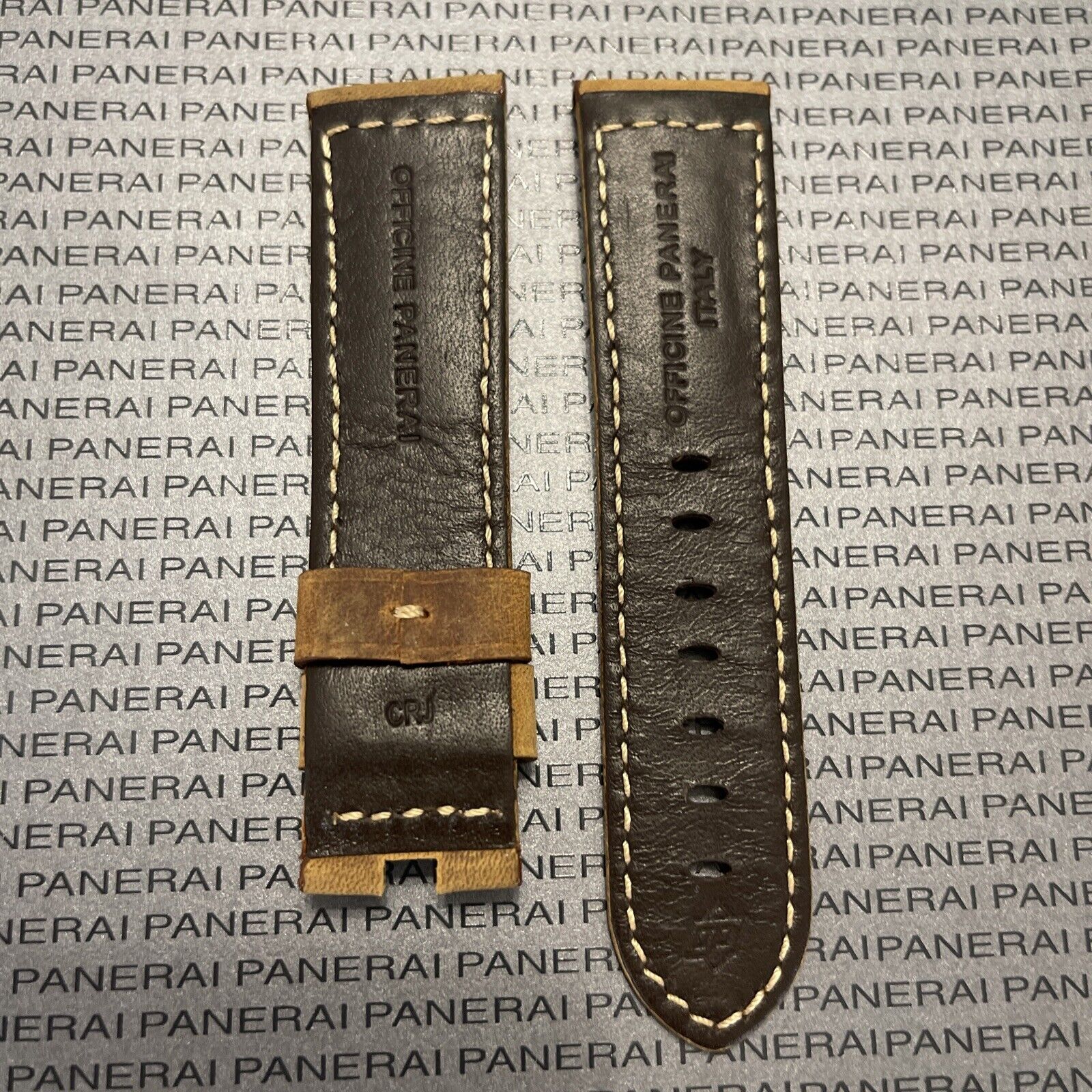 Panerai Brown XL OEM Suede Strap 24mm Lug for Deployant Buckle 115