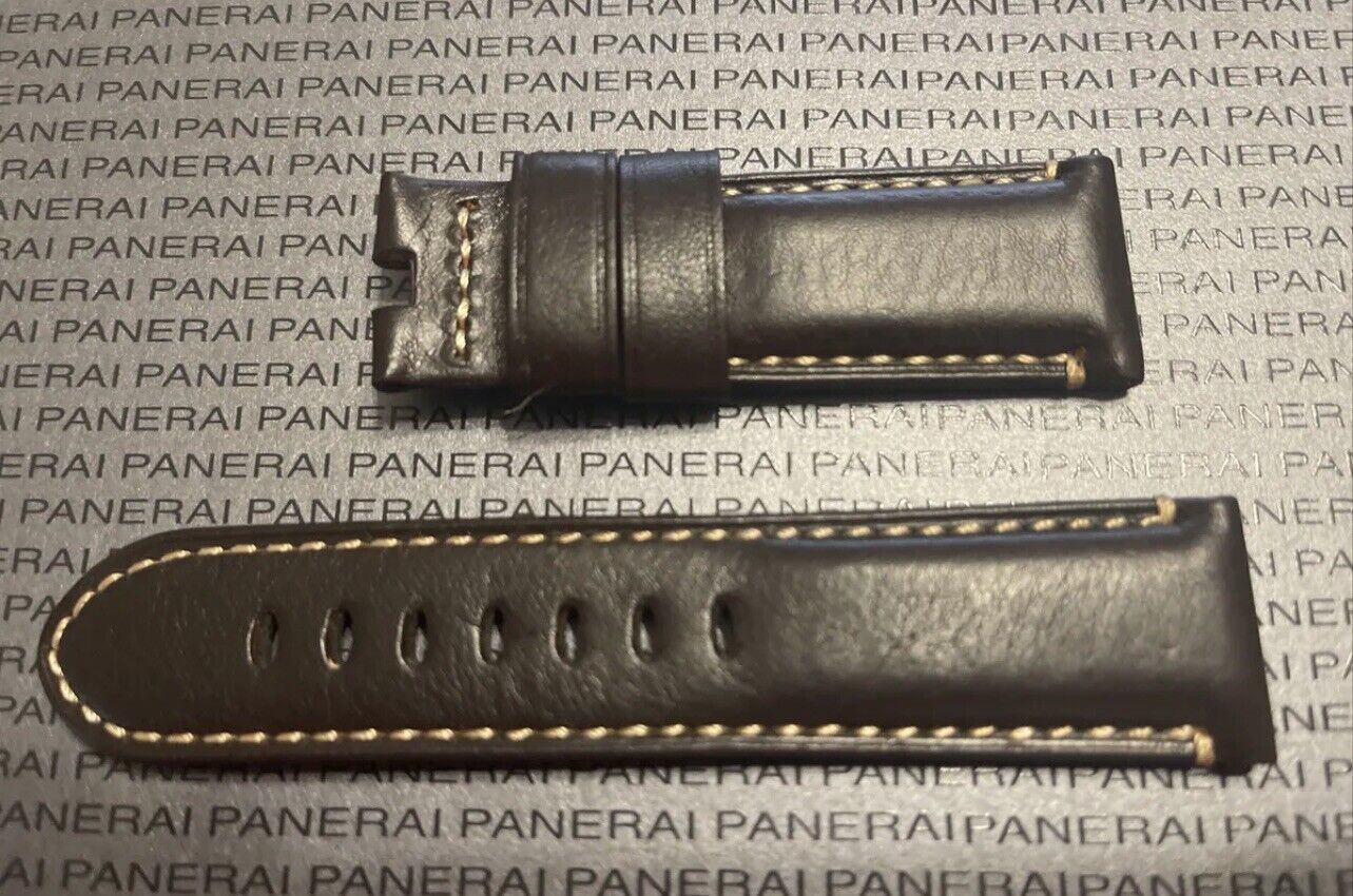 Panerai 24MM Dark Brown Calf Deployant Strap (24/22MM)