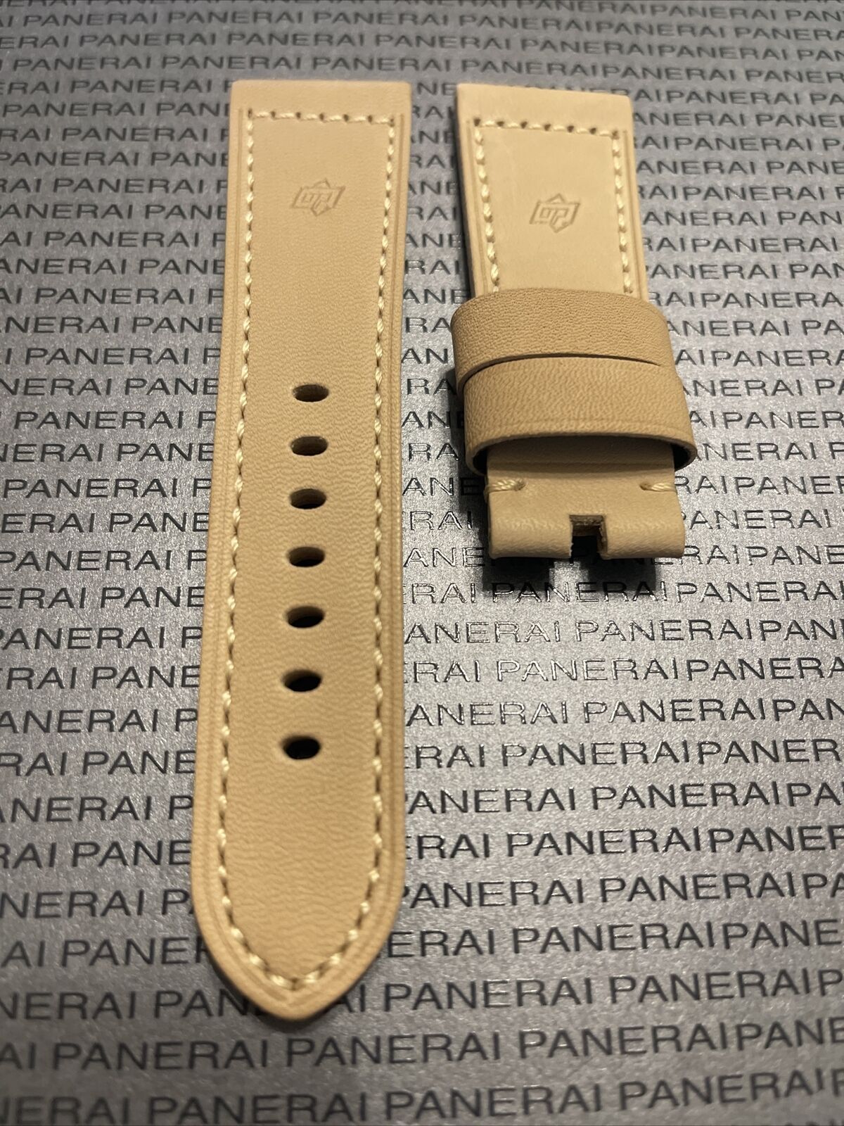Panerai 24MM Tan Calf Vintage "OP" Tang Strap (24/22MM)