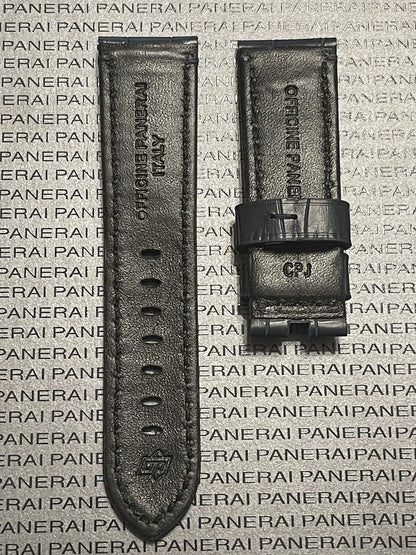 Panerai Blue Alligator OEM Strap for Deployant Buckle (24/22MM)