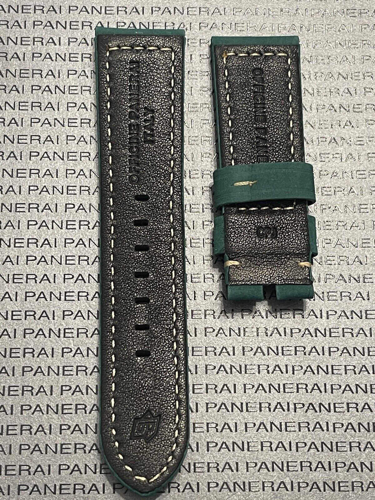 Panerai 24MM Green Suede Strap for Tang Buckle (24/22MM)