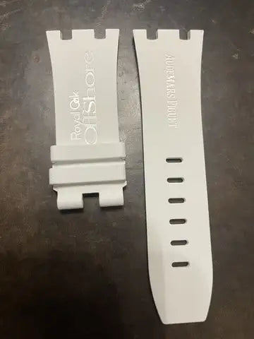 Audemars piguet white outlet rubber strap