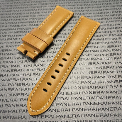 Panerai 24MM OEM Ranger Brown Calf Strap for Tang Buckle (24/22MM)