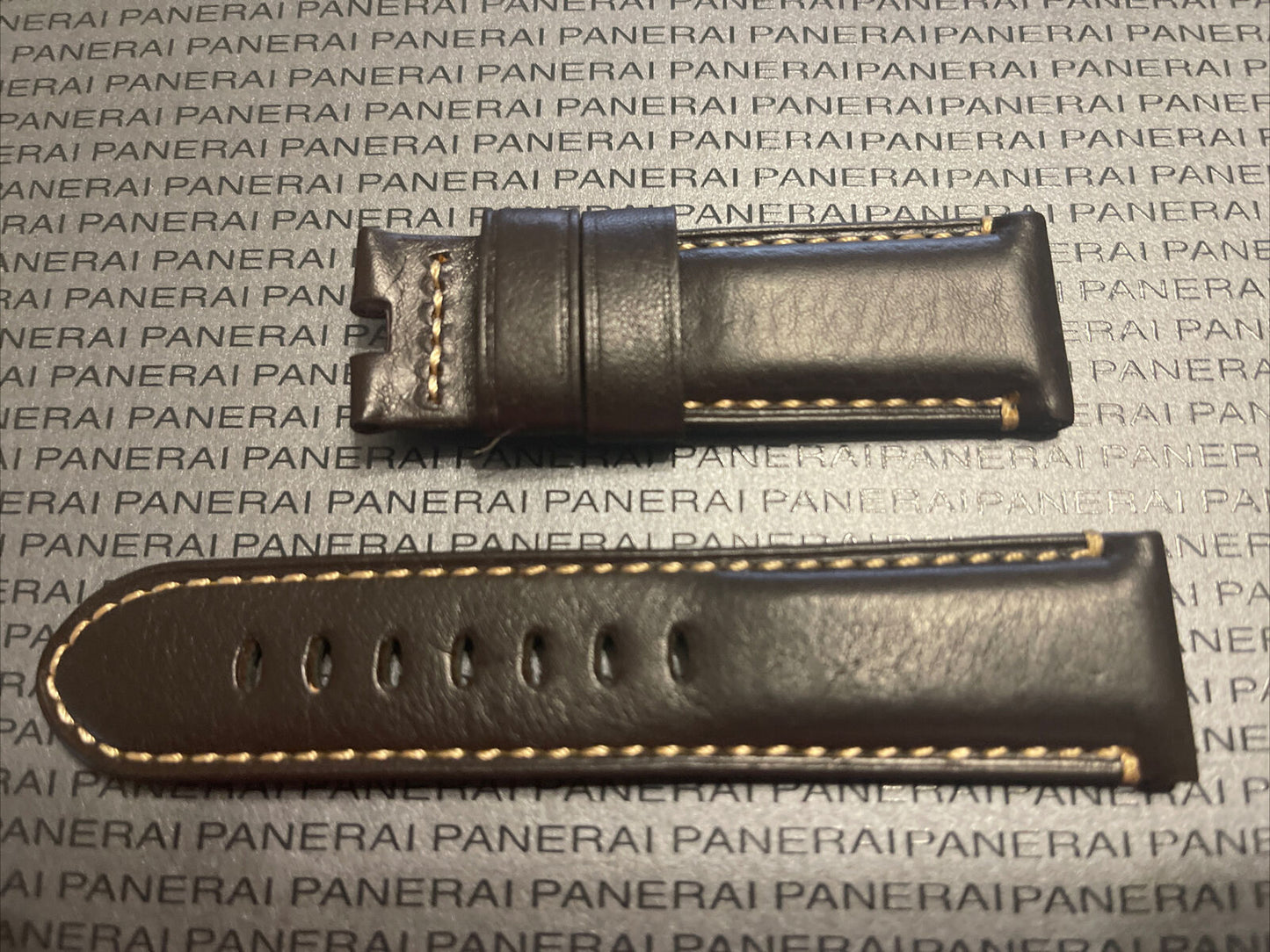 Panerai Dark Brown Calf Strap 24mm Lug for Deployant Buckle (24/22MM)