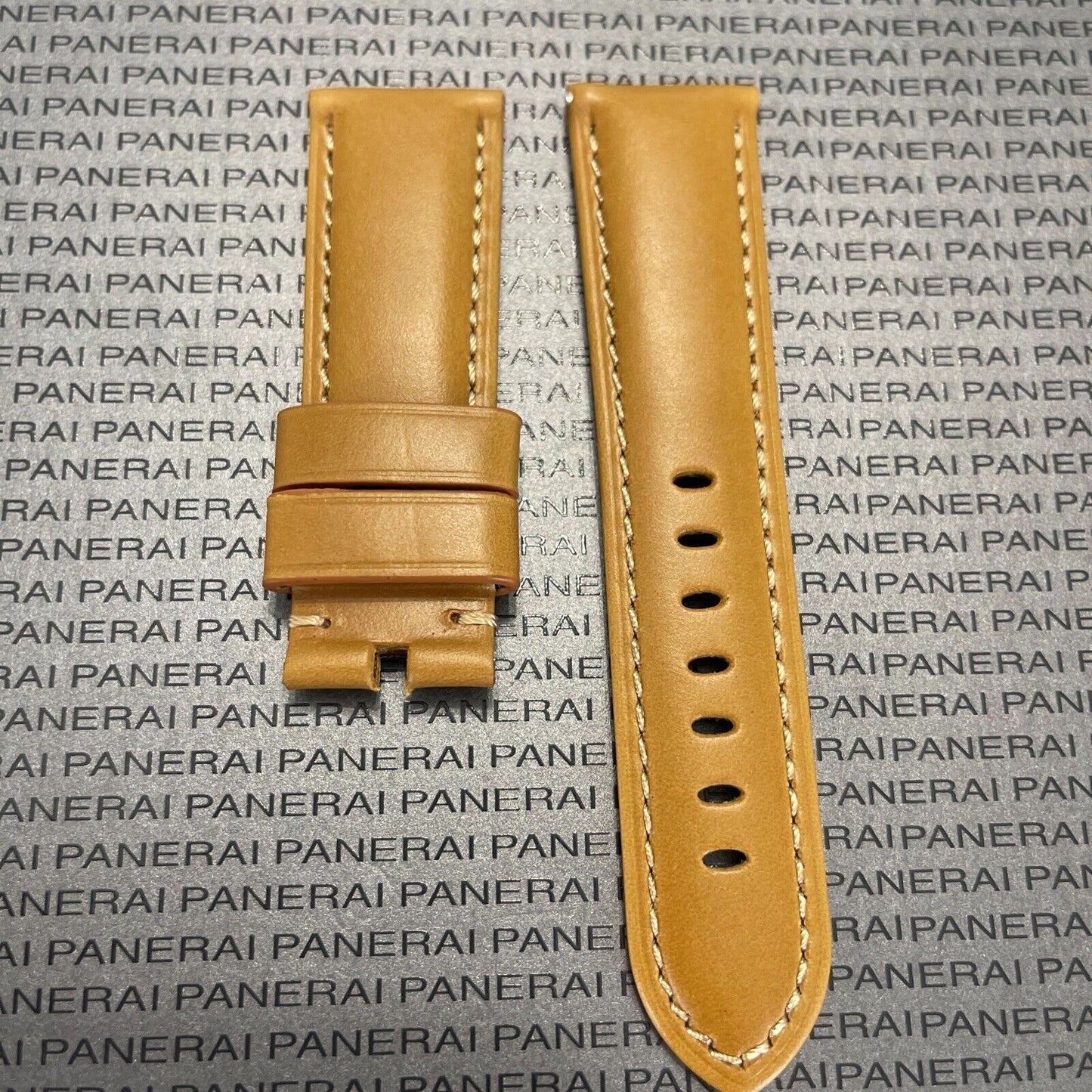 Panerai 24MM OEM Ranger Brown Calf Strap for Tang Buckle – 24/22MM