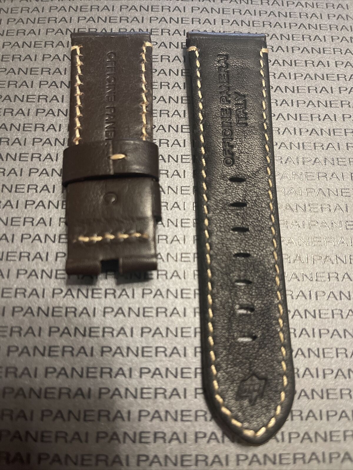 Panerai Dark Brown Calf Strap 24mm Lug for Deployant Buckle (24/22MM)